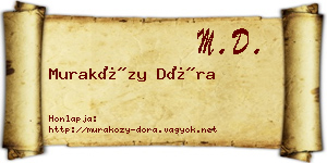 Muraközy Dóra névjegykártya